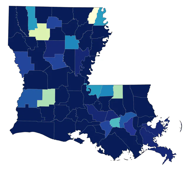 Ring-necked Duck county map