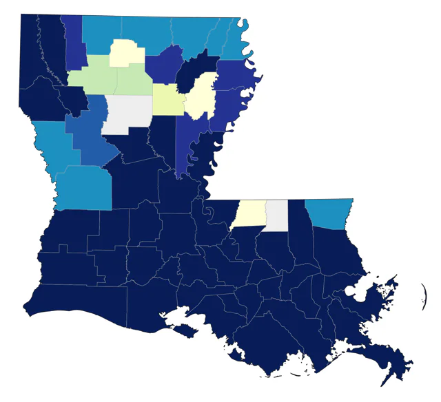 Roseate Spoonbill county map