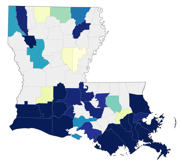Short-billed Dowitcher county map
