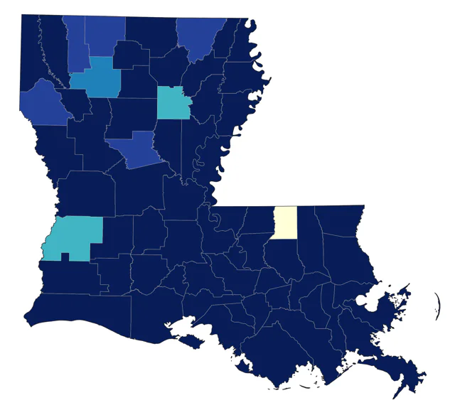 Snowy Egret county map