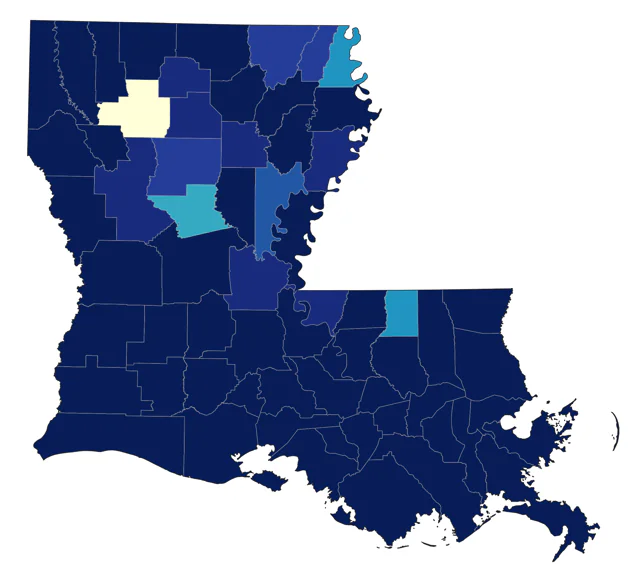 Tree Swallow county map