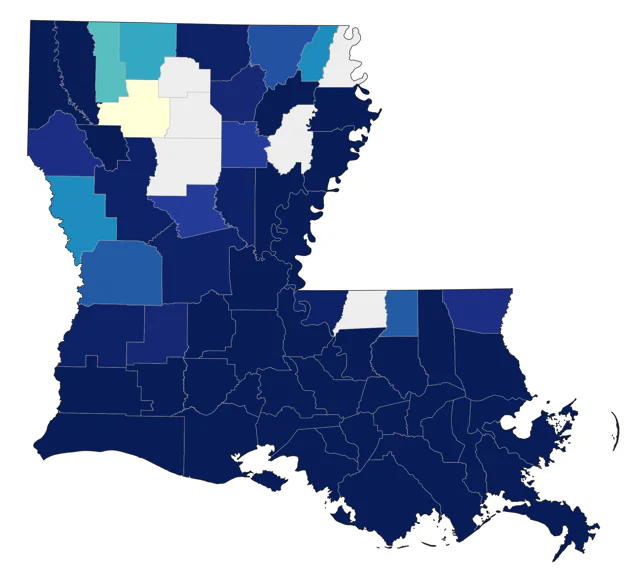 Tricolored Heron county map