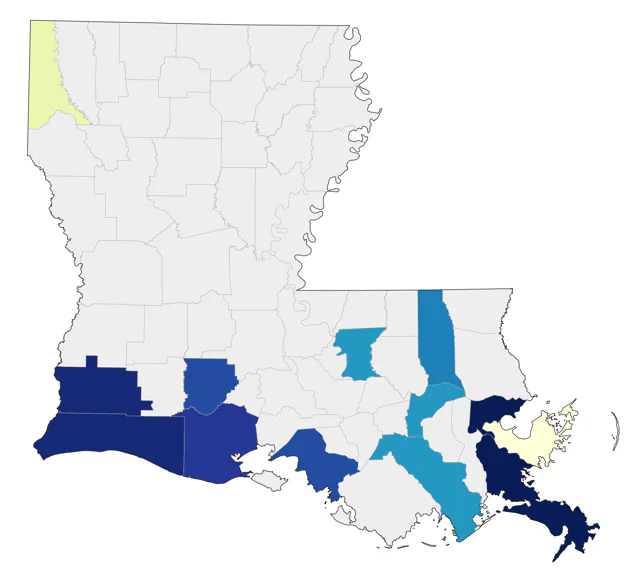 Tropical Kingbird county map