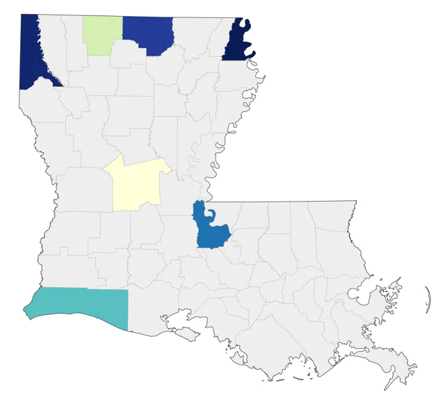 Western Grebe county map