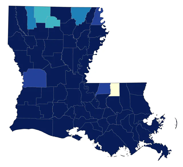 White Ibis county map