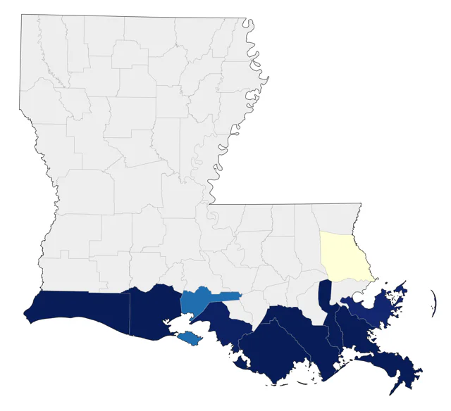 Wilson's Plover county map