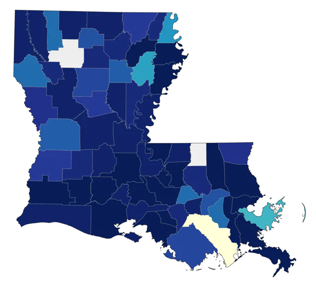 Wood Stork county map