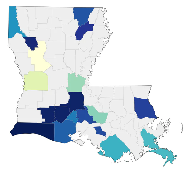 Yellow Rail county map