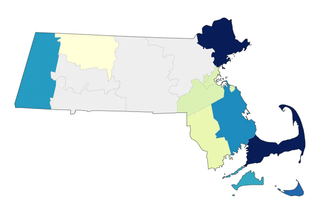 American Avocet county map