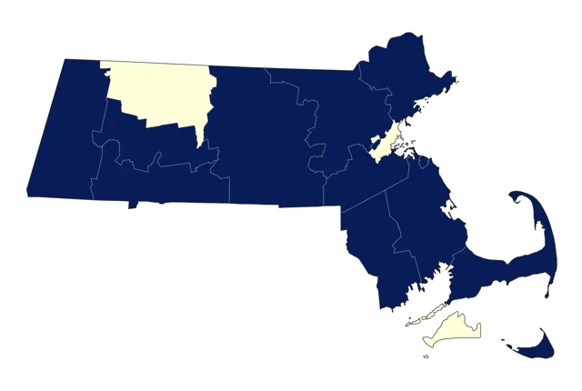 American Coot county map