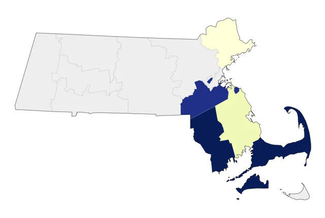Bell's Vireo county map