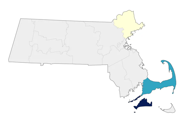 Black-browed Albatross county map