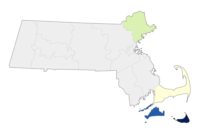 Black-capped Petrel county map