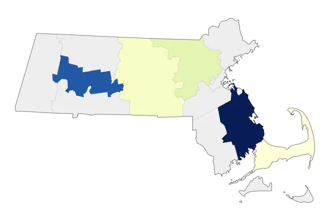 Black-headed Grosbeak county map