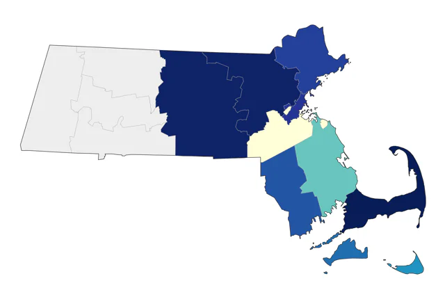 Black-throated Gray Warbler county map