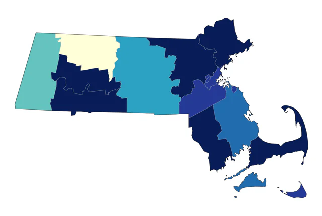 Blue Grosbeak county map