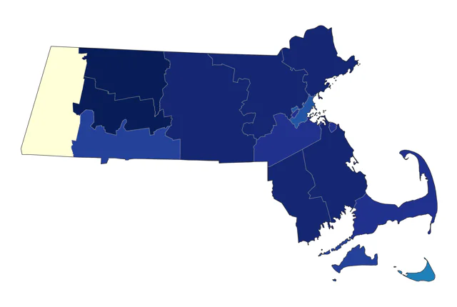 Cerulean Warbler county map