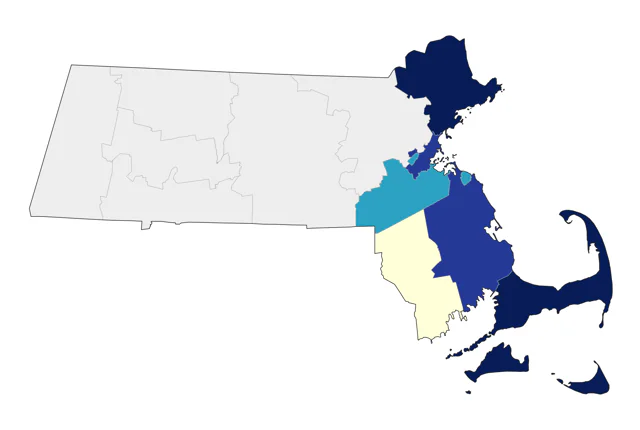 Common Murre county map