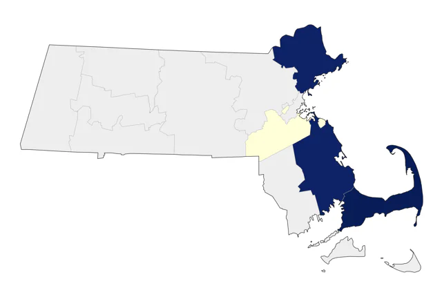 Curlew Sandpiper county map