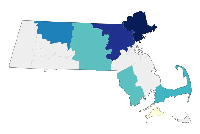European Goldfinch county map