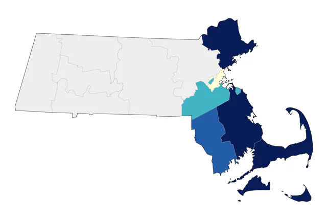 Great Shearwater county map