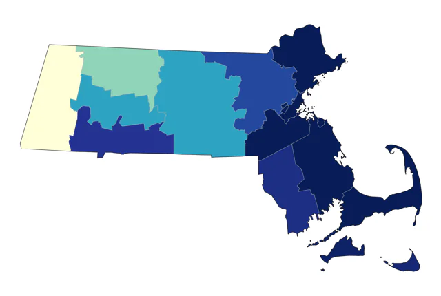 Hudsonian Godwit county map
