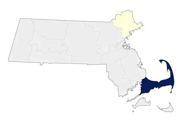 Long-billed Curlew county map