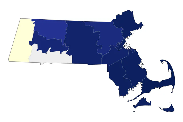 Long-billed Dowitcher county map