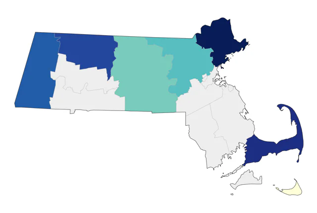 Mountain Bluebird county map