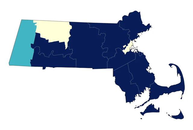White-eyed Vireo county map