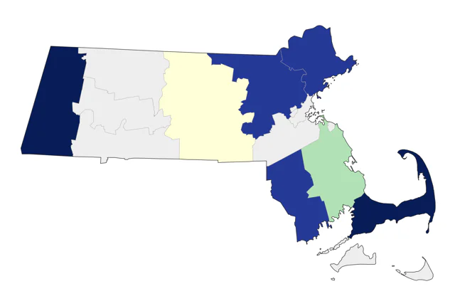 Wood Stork county map