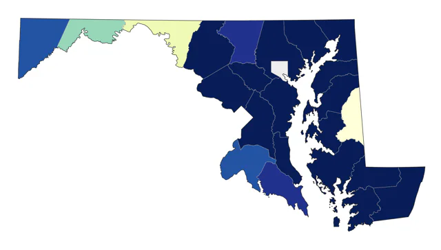 Black-crowned Night Heron county map