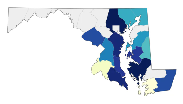 Black-headed Gull county map