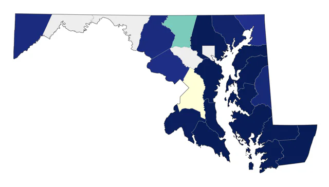 Brown Pelican county map