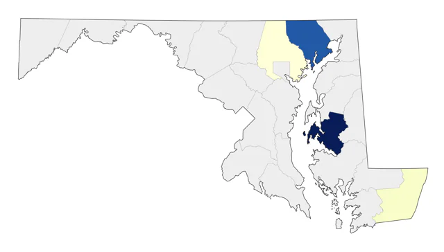 Curlew Sandpiper county map