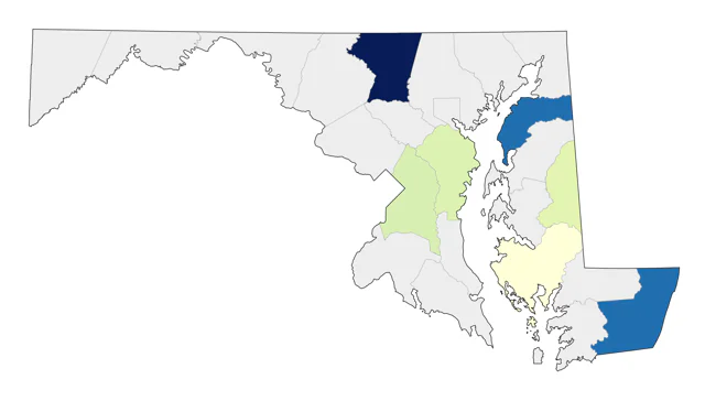 Lark Bunting county map