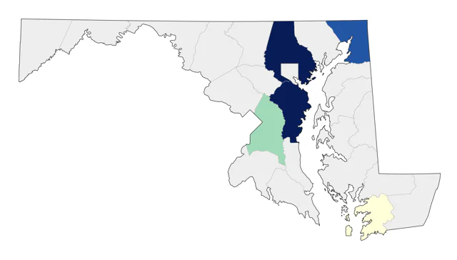 Long-billed Curlew county map