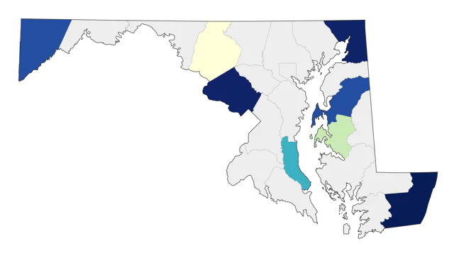 Long-tailed Jaeger county map