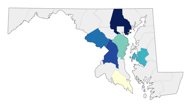Monk Parakeet county map