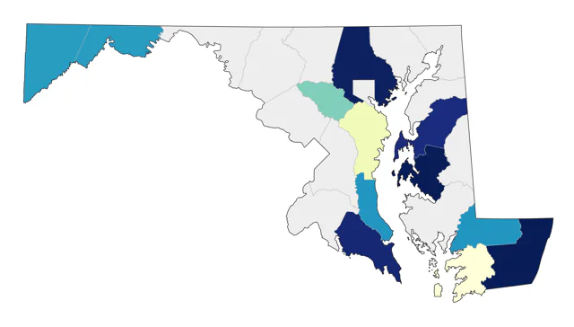 Piping Plover county map