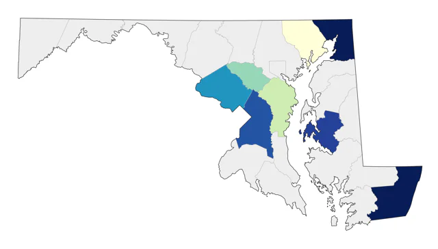 Sabine's Gull county map