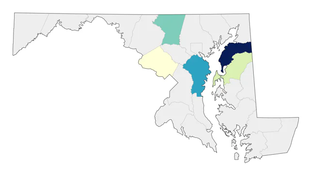 Say's Phoebe county map