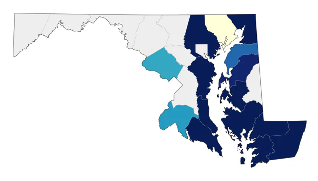 Seaside Sparrow county map