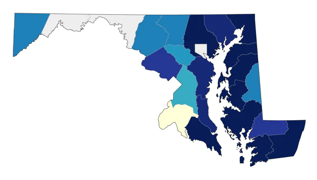 Tricolored Heron county map