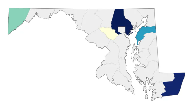 Western Grebe county map