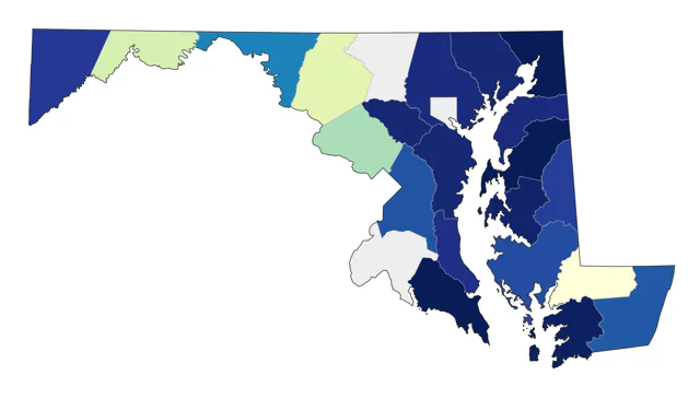 Yellow-headed Blackbird county map