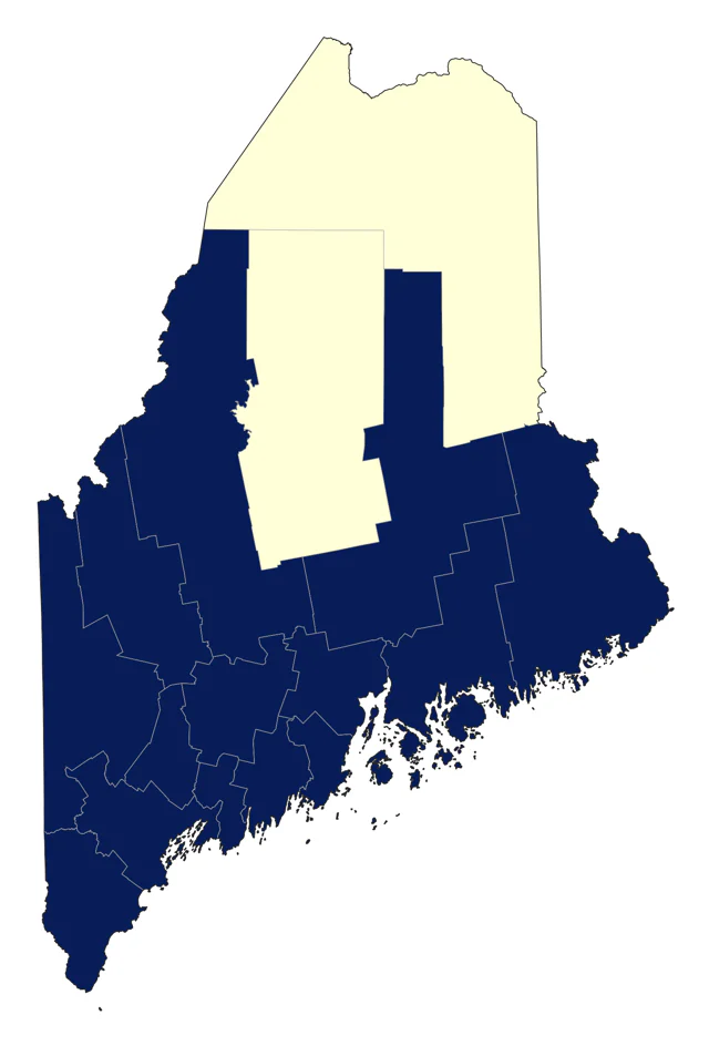 American Pipit county map