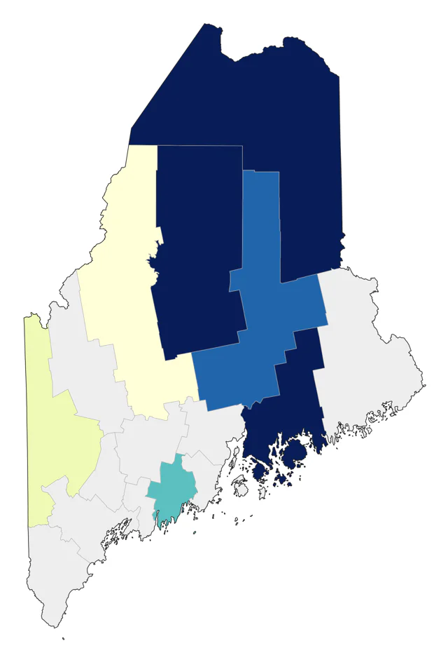American Three-toed Woodpecker county map