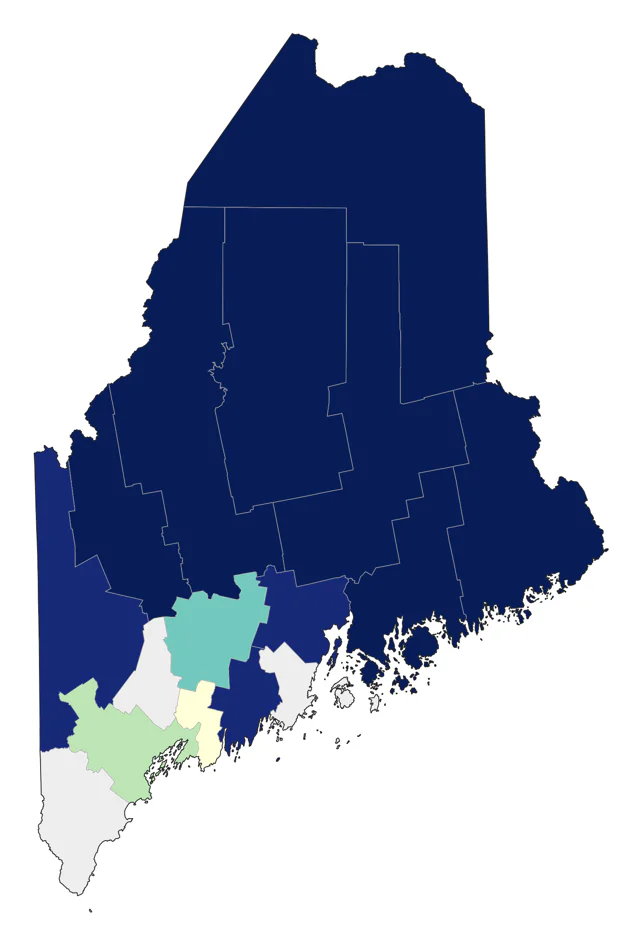 Black-backed Woodpecker county map