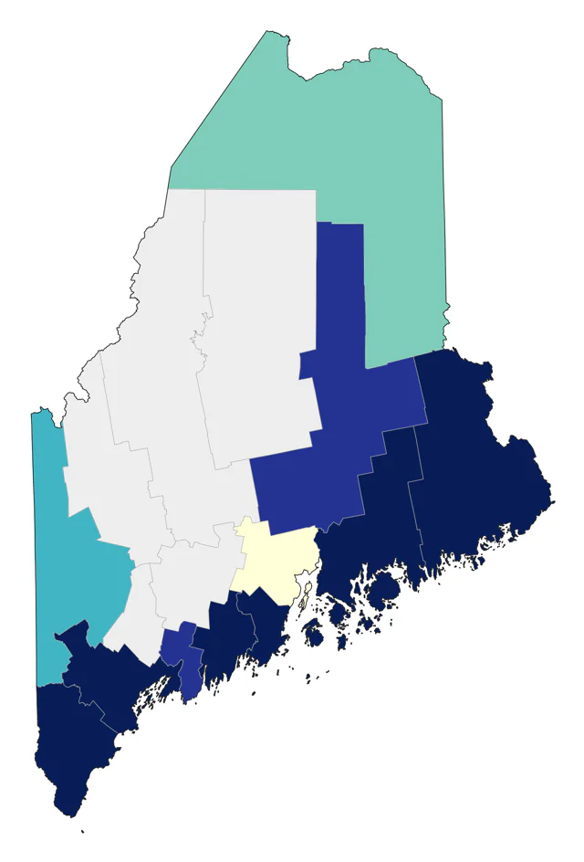 Black-legged Kittiwake county map